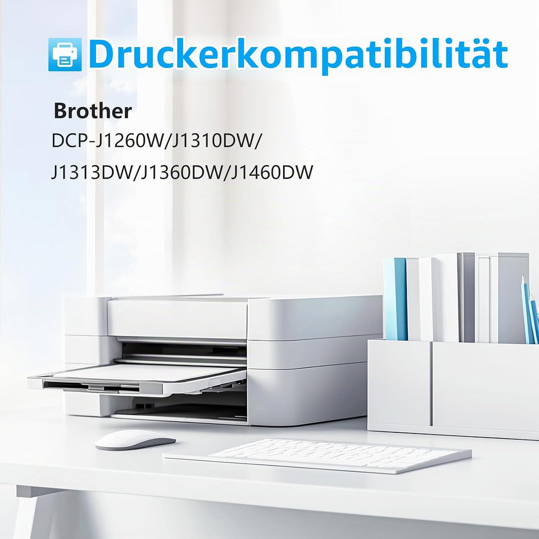 BunToner LC521 Kompatibler für Brother LC521 für Brother DCP-J1260W J1310DW J1313DW J1360DW J1460DW(