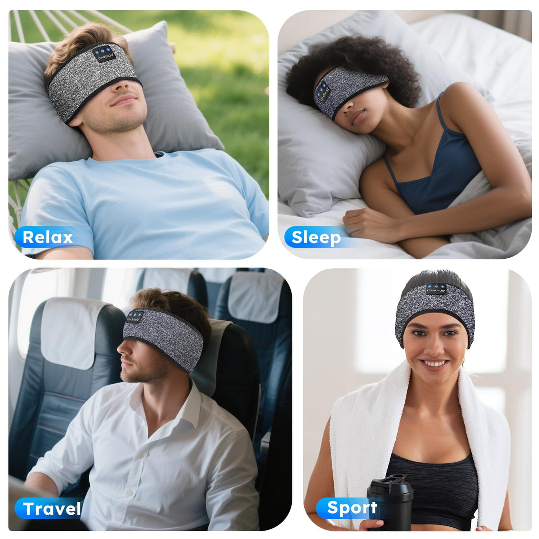 LC-dolida Schlafkopfhörer Bluetooth Kopfhörer Stirnband Bluetooth Kopfhörer zum Schlafen,Sportskopfh