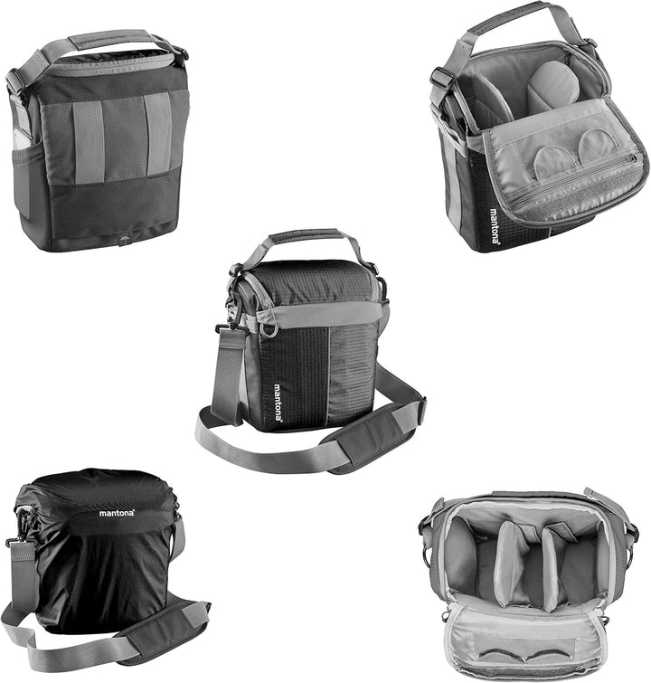 Mantona Elements Outdoor Rucksack (inkl. Regenschutzhülle, Laptop/Tabletfach, herausnehmbarer Kamera