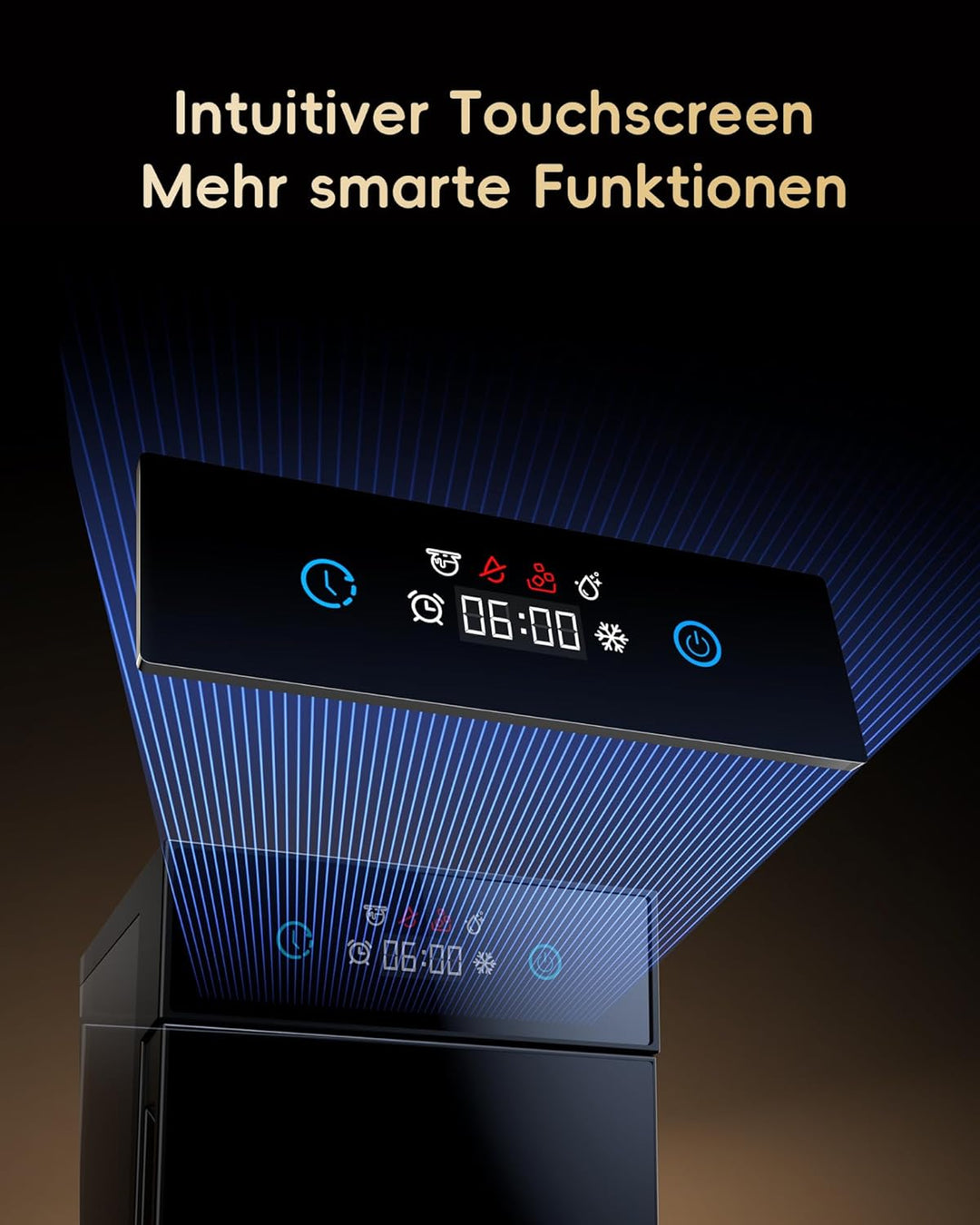 ecozy 60mm Klare Eiswürfelmaschine für Eiskugeln, 8h Timer, LED-Touchdisplay, Kugel-Eis in 40 Minute