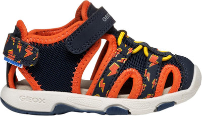 Geox Baby-Jungen Multy Boy B Sandalen, Navy Orange