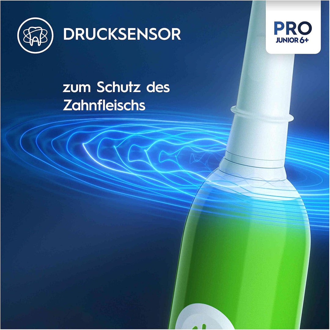 Oral-B Pro Junior Elektrische Zahnbürste/Electric Toothbrush für Kinder ab 6 Jahren, Drucksensor, 3
