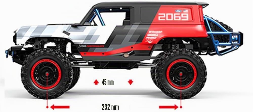 X-Verse MJX H12P 1:12 Ferngesteuertes Auto für Erwachsene, 4WD 12KM/H Wasserdichtes RC Auto mit Bürs
