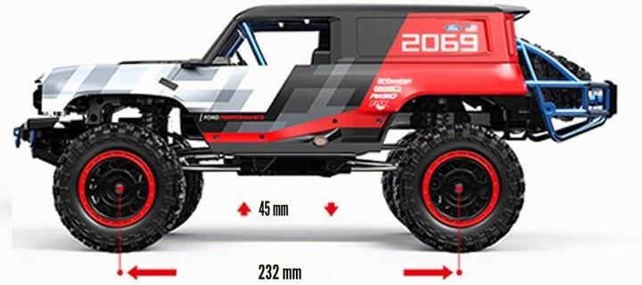 X-Verse MJX H12P 1:12 Ferngesteuertes Auto für Erwachsene, 4WD 12KM/H Wasserdichtes RC Auto mit Bürs