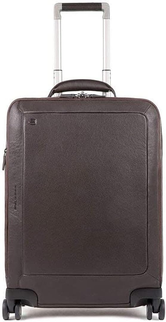 Piquadro Black Square 4-Rollen Kabinentrolley Leder 55 cm Laptopfach