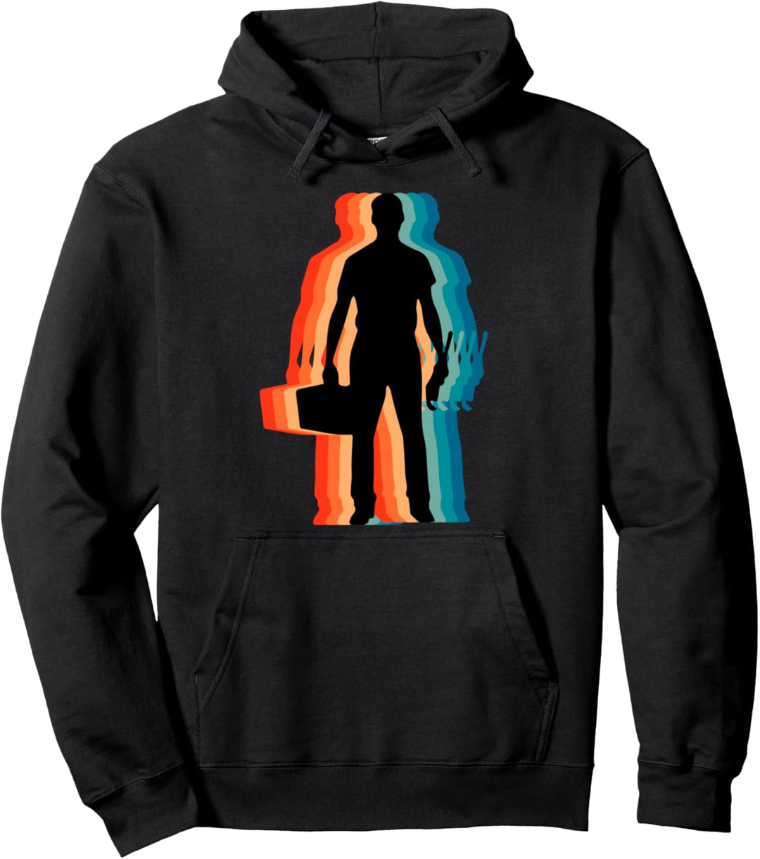 Stolzer Klempner-Papa, Retro-Vintage-Klempner-Vater Pullover Hoodie