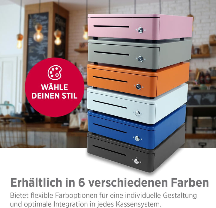 OLYMPIA S 330 Bonbon pink | Kassenlade mit 8 Münz- & 4 Scheinfächern | Robuste Kassenschublade Unter