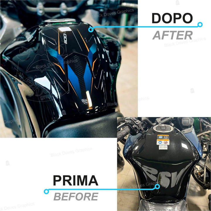 Black Doves Graphics 3D-Aufkleber aus Harz kompatibel mit Kawasaki Versys 1100 SE 2026 (BU1) | Made