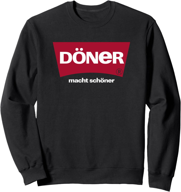 Döner Macht Schöner Shirt, Döner Kebab Red Box Logo Parodie Sweatshirt