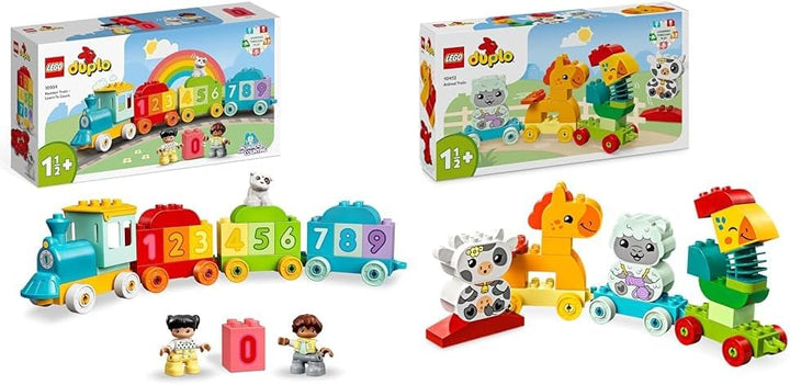 LEGO DUPLO Zahlenzug - Zählen Lernen, Zug Spielzeug & DUPLO Tierzug, Zug-Spielzeug mit Rädern, kreat