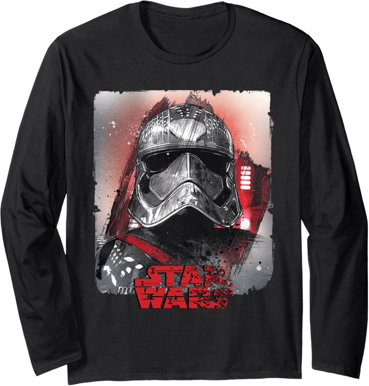Star Wars The Last Jedi Dark Trooper Faded Poster Langarmshirt