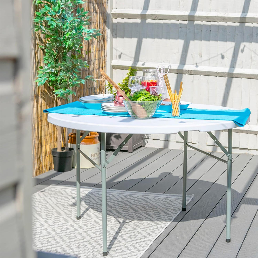 Klapptisch für Veranstaltungen - 121 cm - rund - Klappbar - Einfache Lagerung
