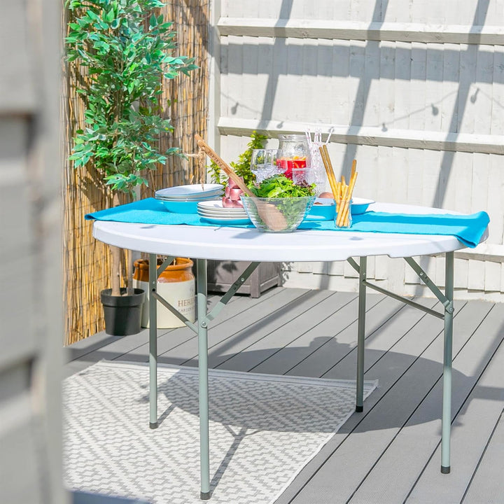 Klapptisch für Veranstaltungen - 121 cm - rund - Klappbar - Einfache Lagerung