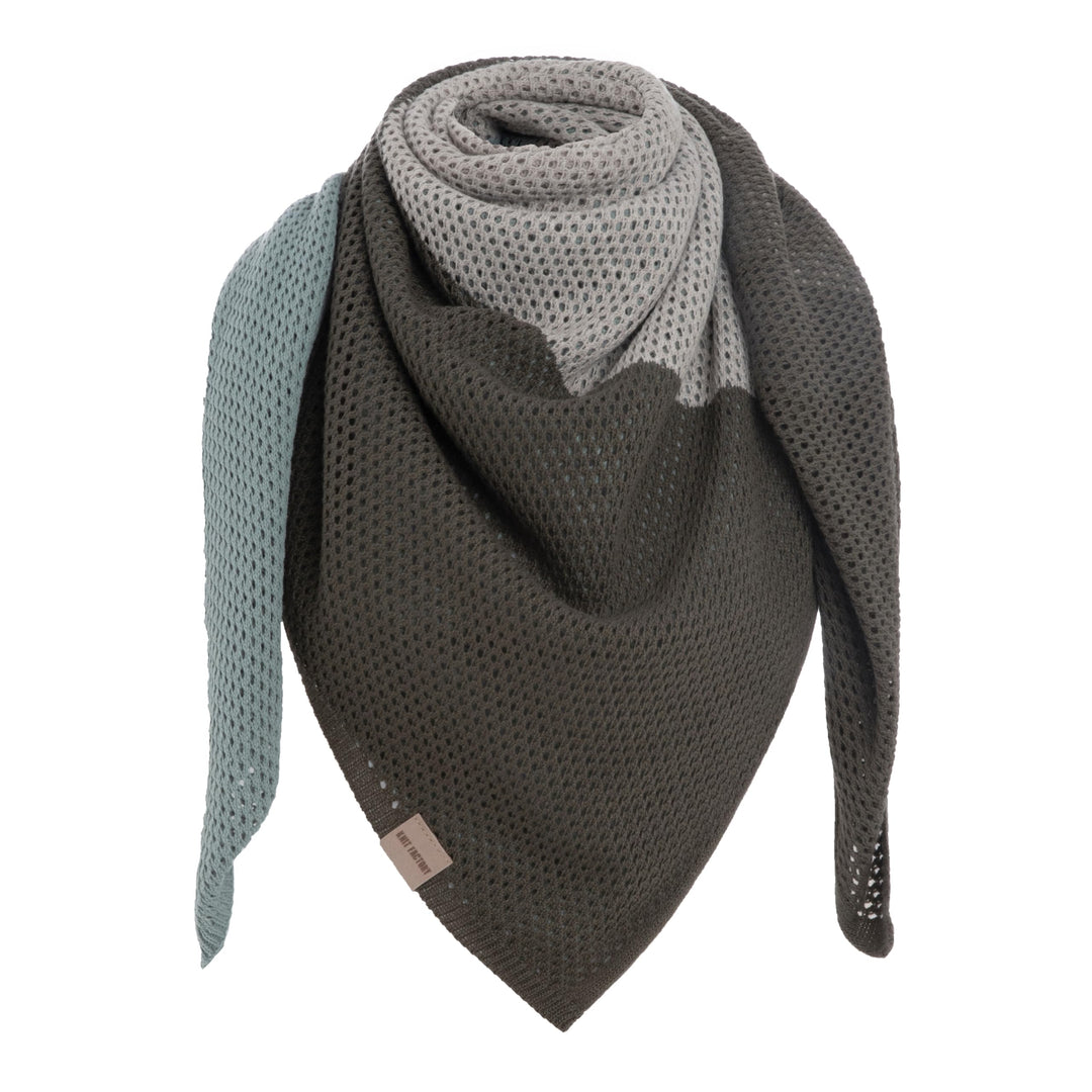 KNIT FACTORY - Lacey Stricktuch - Quadratisches Halstuch aus 30% Wolle und 70% Polyacryl - Umschlagt