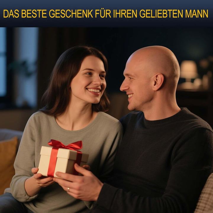 Glatzen Rasierer Herren, Wasserdichter Kopfrasierer mit Typ-C-Schnellladung, Magnetischem Reinigungs