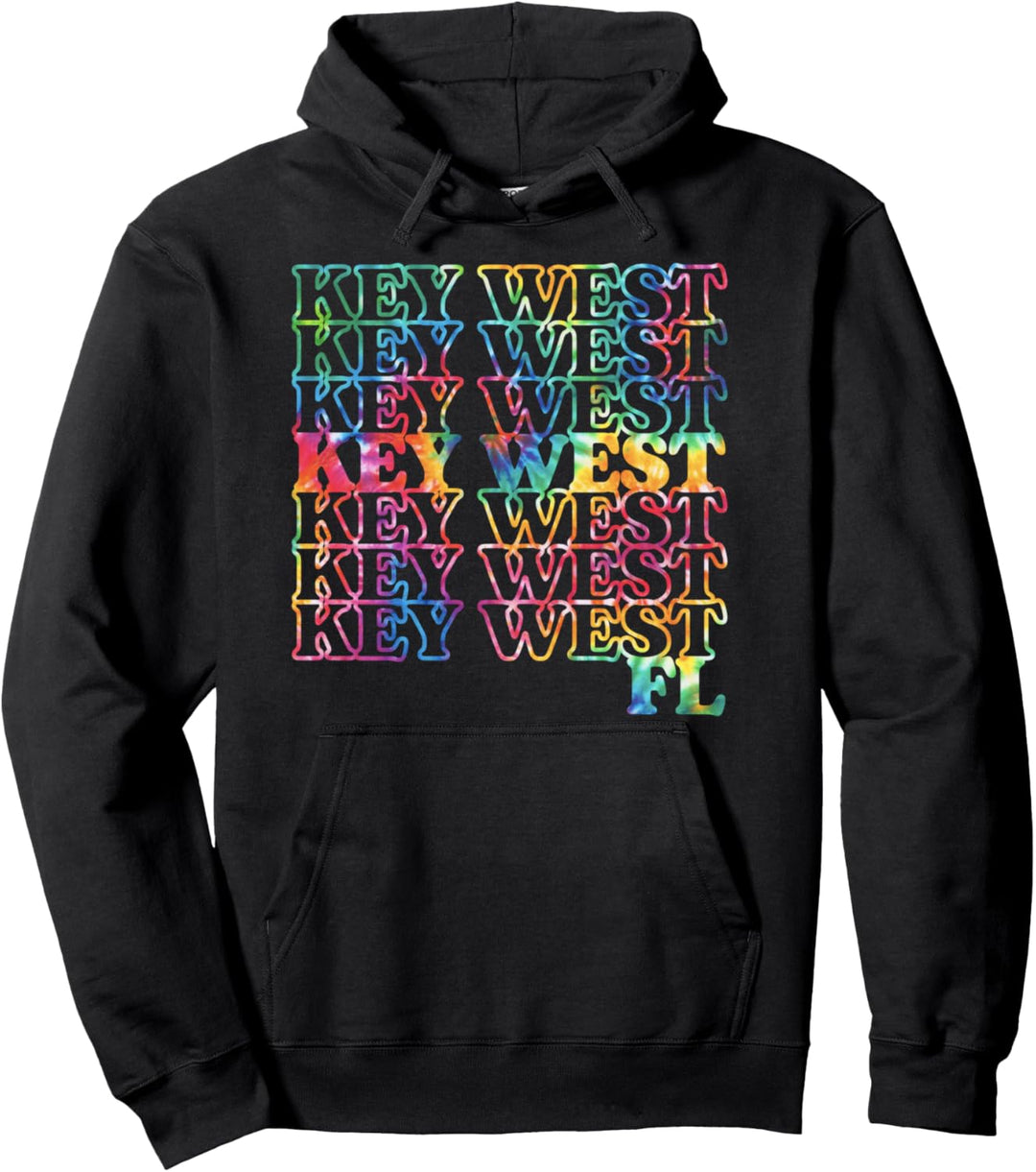 Key West Florida Keys Beach Souvenir Vacation Tie Dye Pullover Hoodie
