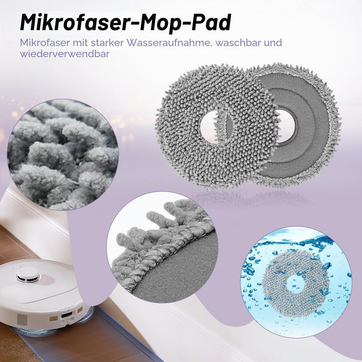 Zubehör für Roborock Qrevo S/Qrevo Pro/Qrevo MaxV/Qrevo Plus Saugroboter, Ersatzteile mit 1 Hauptbür