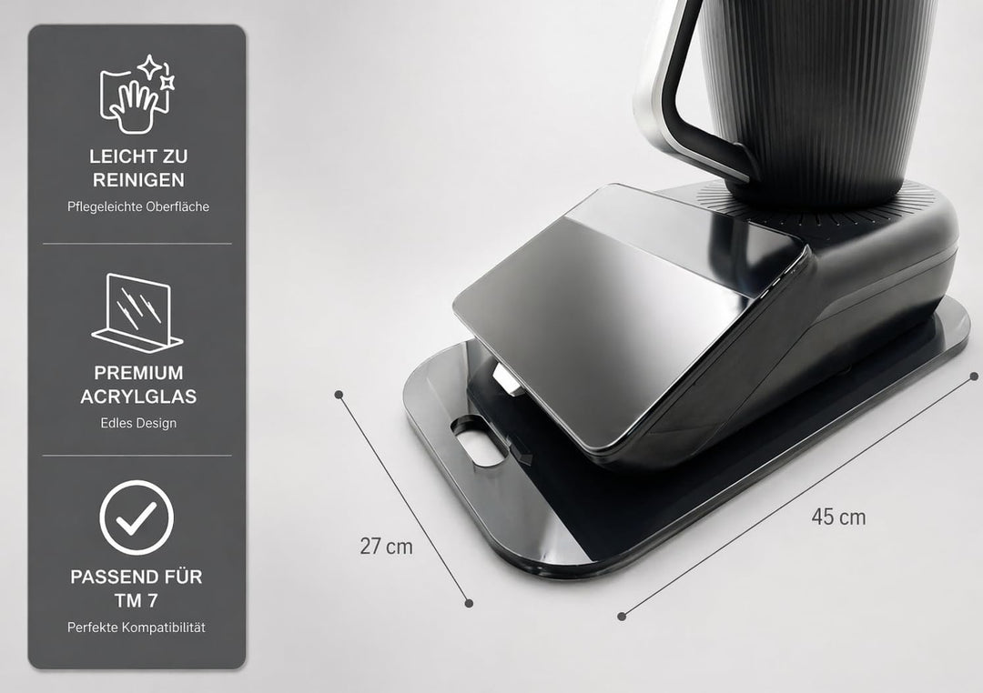 Premium Gleitbrett für den Thermomix - TM7 - Hochwertiger Gleiter aus Premium Acrylglas - MADE IN GE