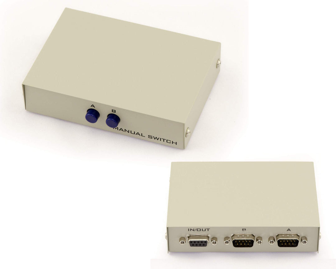 KALEA-INFORMATIQUE Serielle RS232-Freigabebox RS-232-Switch mit 2 Anschlüssen. Umkehrbar, 2 Eingänge
