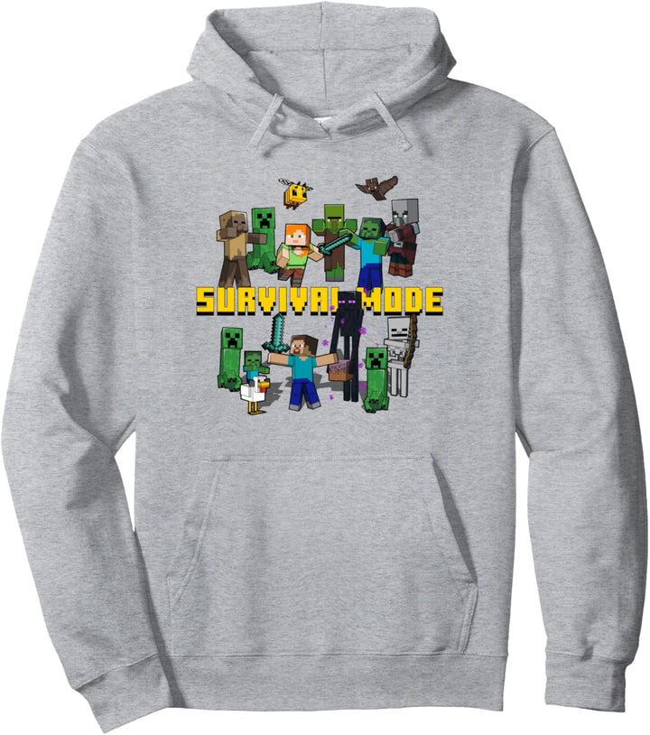 Minecraft Survival Mode Group Mashup Pullover Hoodie