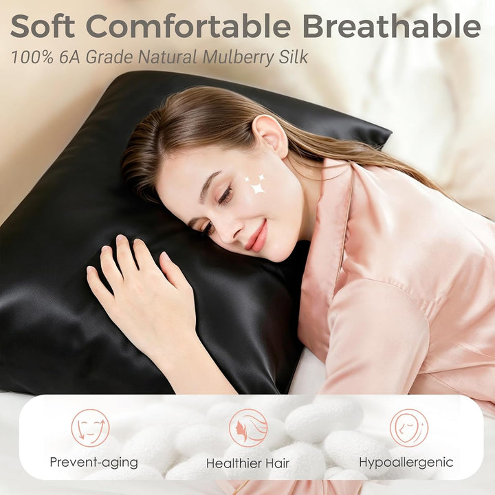 Seidenkissenbezug Jaciu Silk Pillowcase 21 Momme beidseitiger Seidenkissenbezug Kissenbezug Versteck