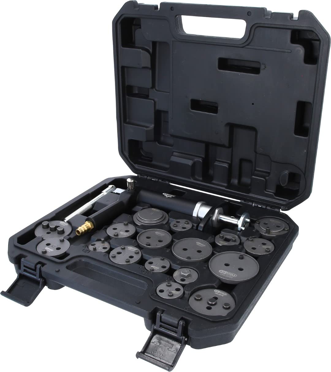 KS Tools 150.2000 Druckluftspindel-Bremskolbenwerkzeug-Satz, 18-tlg.