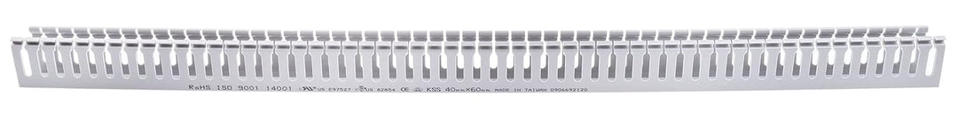 RS PRO Verdrahtungskanal Grau, 40 mm x 60mm, Länge 1m Kunststoff, Seitenwand Offen, Packung a 4 Stüc