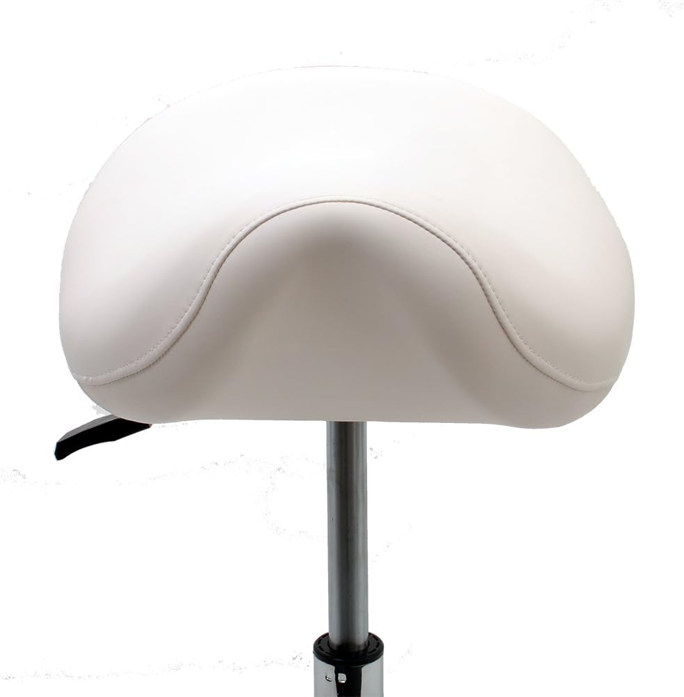 Sattelhocker/Sattelstuhl mit Gummirollen für alle Böden und Metallfuss - ergonomisch - stufenlos höh