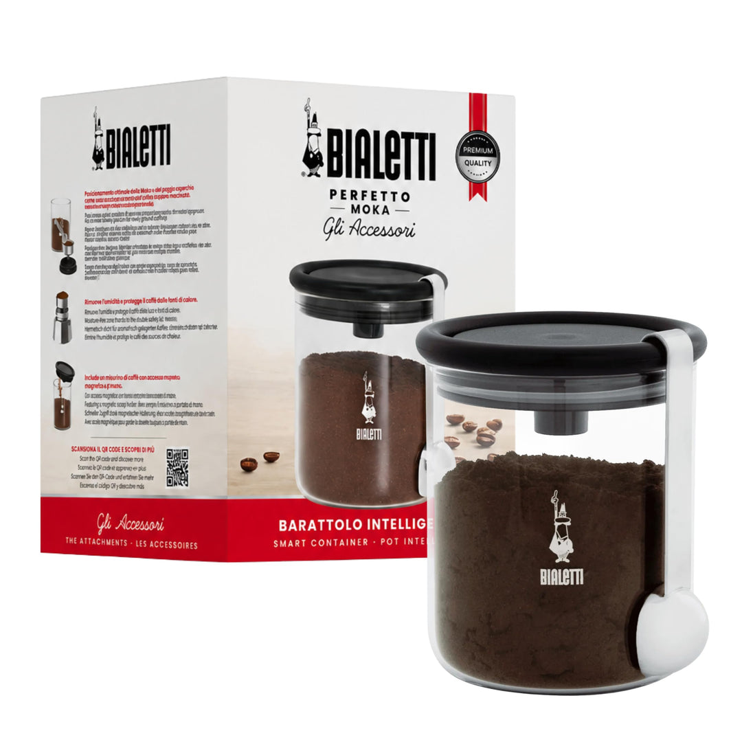 Bialetti 250 g Mokkaglas für Kaffee (mit Verschluss), Glas Single
