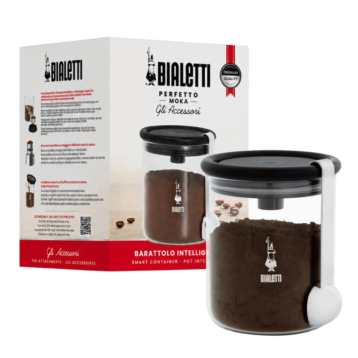 Bialetti 250 g Mokkaglas für Kaffee (mit Verschluss), Glas Single