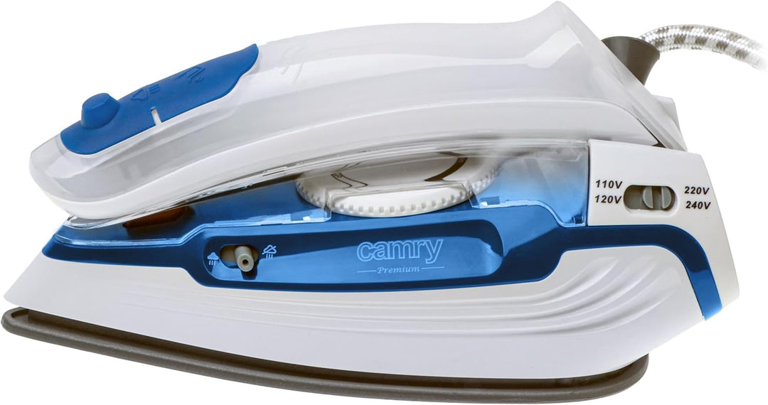 Camry CR 5040 Dampfbügeleisen mit Keramikbeschichtung, Dualspannung 110 V-240 V, einstellbare Temper