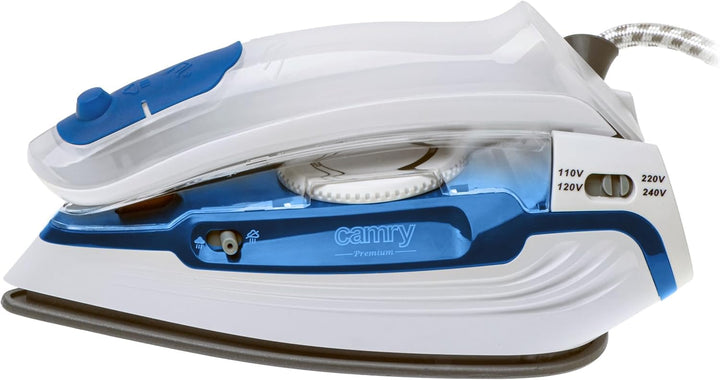 Camry CR 5040 Dampfbügeleisen mit Keramikbeschichtung, Dualspannung 110 V-240 V, einstellbare Temper