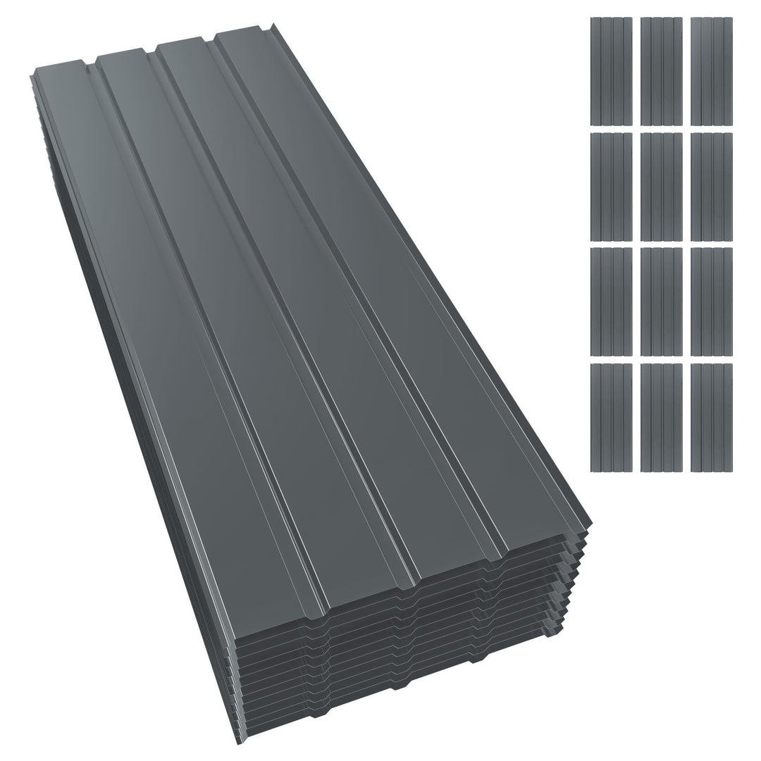 Mondeer Dachblech, Dachbleche Trapezblech, 12PCS Metall Dachdeckung Stahlblech Formblech Platten 115