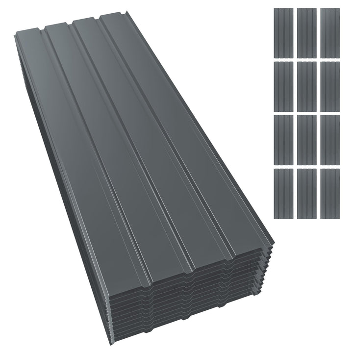 Mondeer Dachblech, Dachbleche Trapezblech, 12PCS Metall Dachdeckung Stahlblech Formblech Platten 115