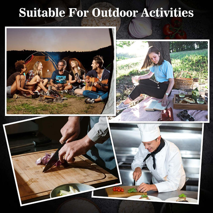 9-teilig Outdoor-Messerset, Rostfreier Spezialstahl, Ultra Scharf, Profi Allzweck Küchen Messerset m