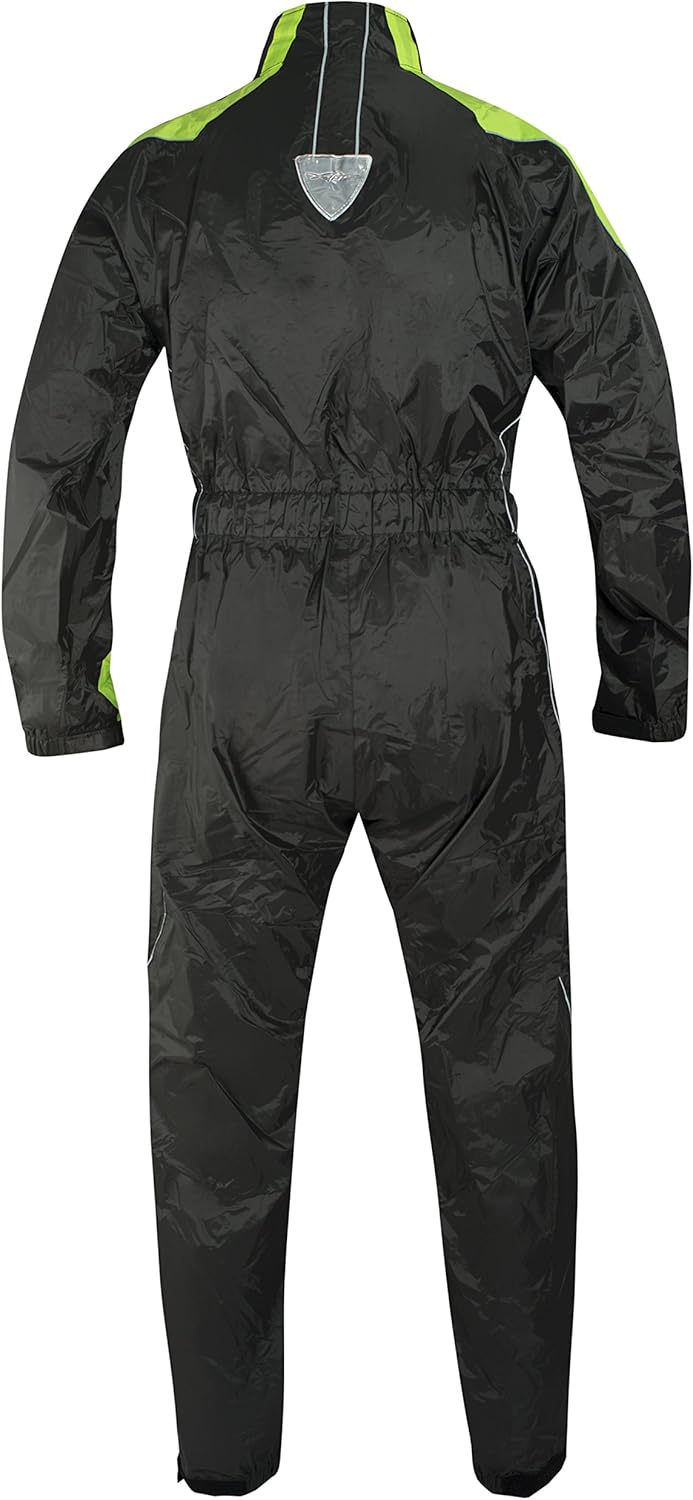 A-Pro Regenkombi Wasserdicht Motorrad Roller Regenhose Regenjacke Regenanzug Fluo L L Flou, L Flou