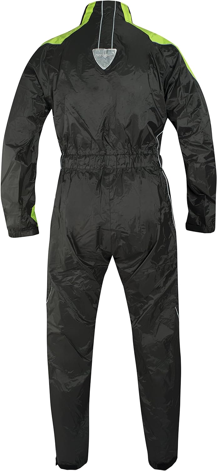 A-Pro Motorcycle Motorbike Scooter 1 pc Waterproof Body Over Rain Suit Fluo S S Flou, S Flou