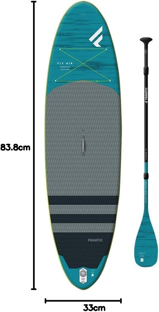 FANATIC Stand Up Paddle Board Fly Air Premium Set mit C35 Carbon Paddel und Pumpe 10.4 FT, 10.4 FT