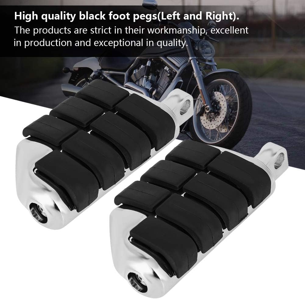 Highway Pegs Aluminium Chrom Fussrasten Fussrasten Trittbretter Refit Fusspedale Gummi Lion Paw Fuss