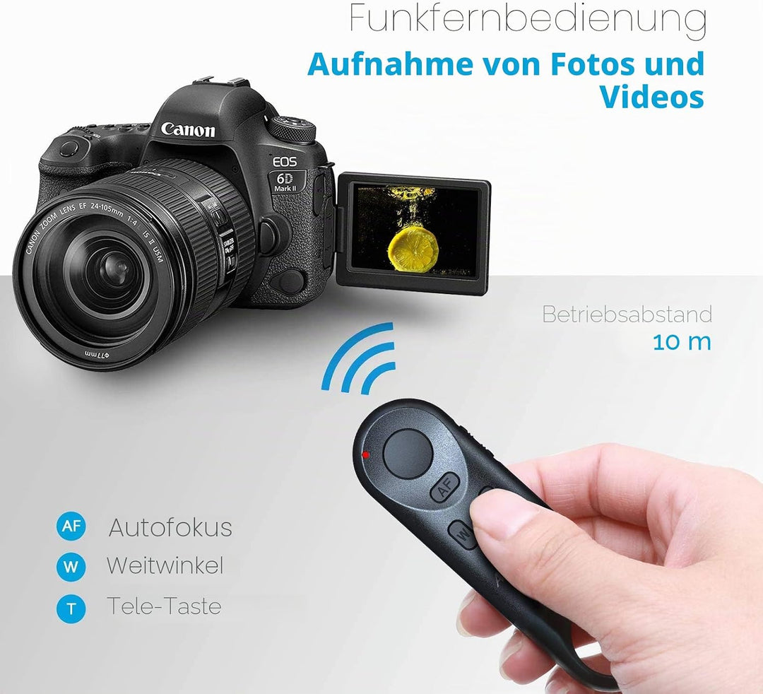 AODELAN Kabellose Fernauslöser BR-E1A Fernbedienung für Canon M50 EOS R5C R3 R RP R5 R6 M6 Mark II 9