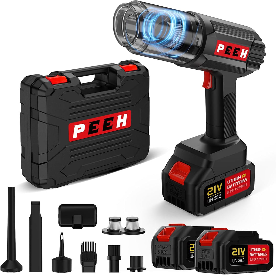 Kabelloser Handstaubsauger, Hohe Saugleistung & Gebläsefunktion, Akku-Staubsauger für Auto, Zuhause,