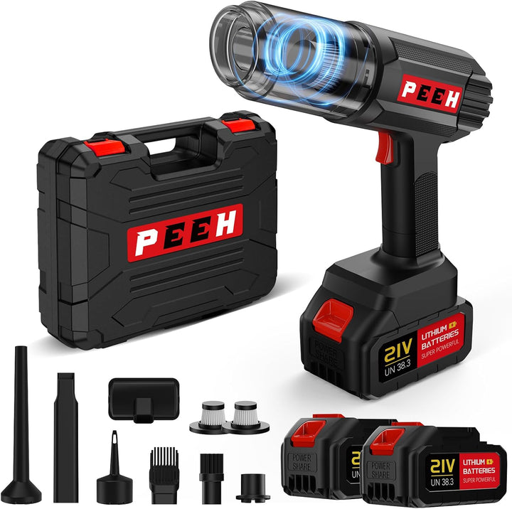 Kabelloser Handstaubsauger, Hohe Saugleistung & Gebläsefunktion, Akku-Staubsauger für Auto, Zuhause,