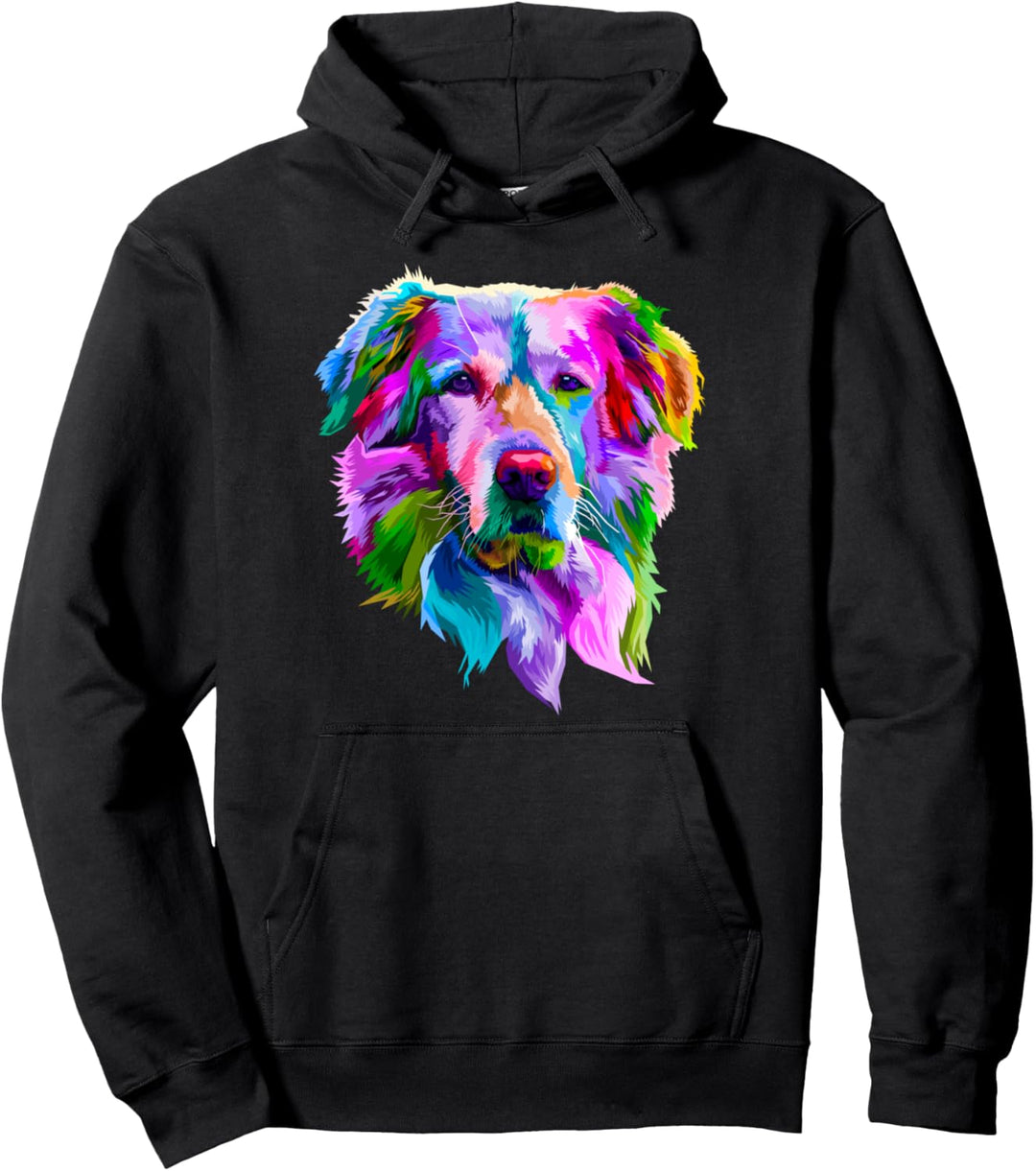 Bunter Golden Retriever Hund, Golden Retriever Welpenkunst Pullover Hoodie