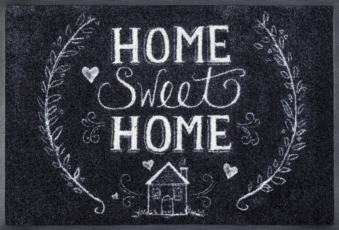 wash+dry Fussmatte Chalky Home, 50x75 cm, innen und aussen, waschbar, Bunt 50x75 cm Mehrfarbig, 50x7