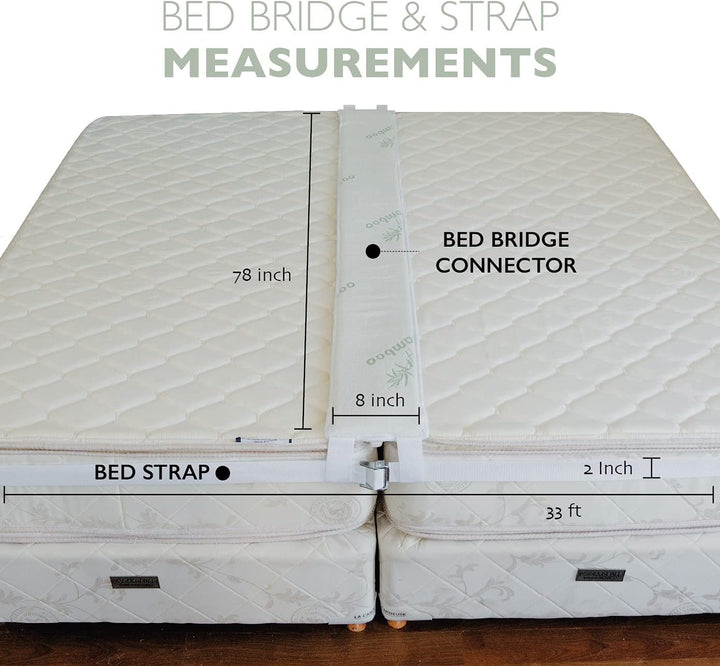 BALIBETOV Liebesbrücke für Matratzen [198x20cm] – Matratzenkeil & Ritzenfüller mit Memory-Schaum, Sp