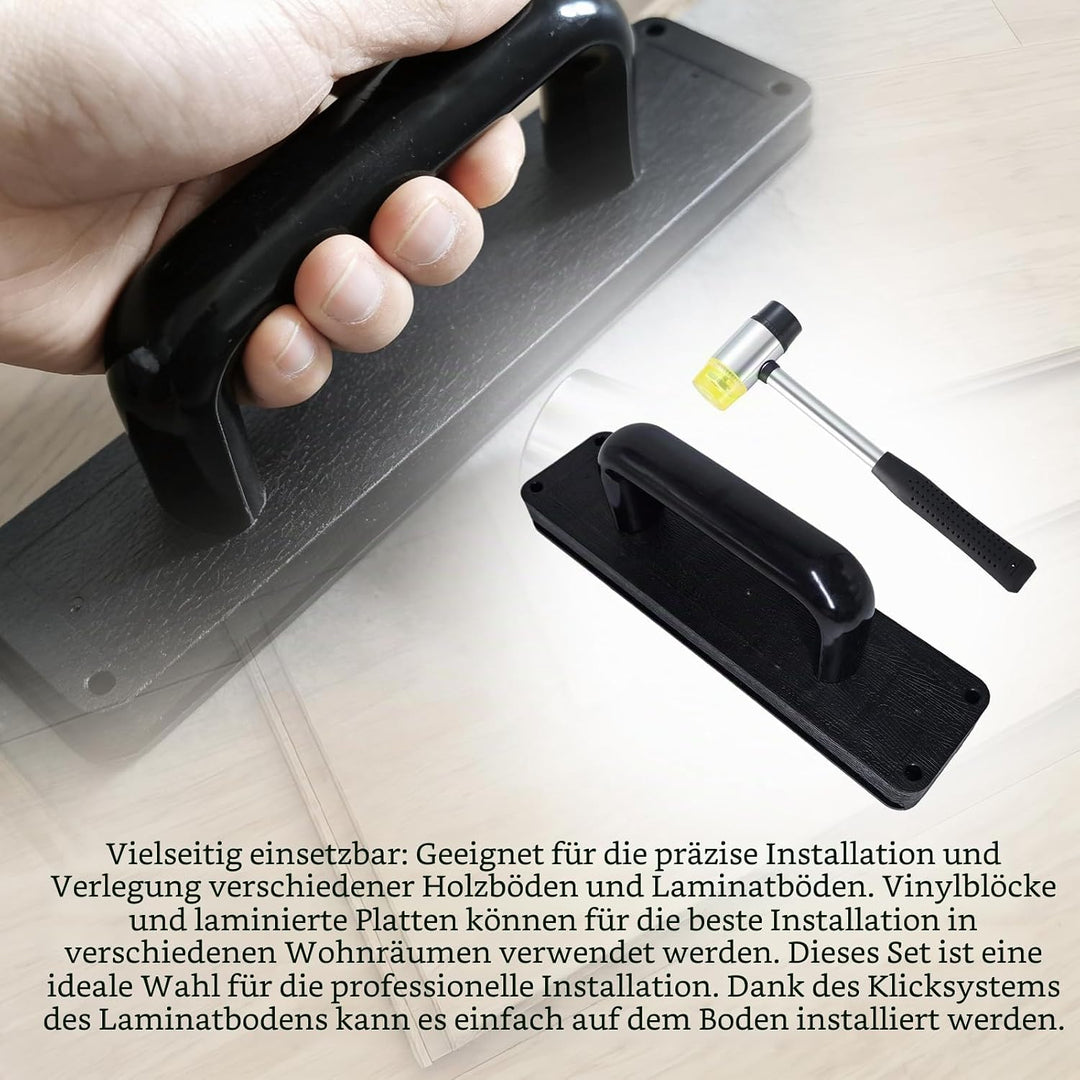 Schlagklotz Vinyl mit Griff: 236 mm Vinyl Laminat Verlegewerkzeuge mit Gummihammer, Vinylboden Schla