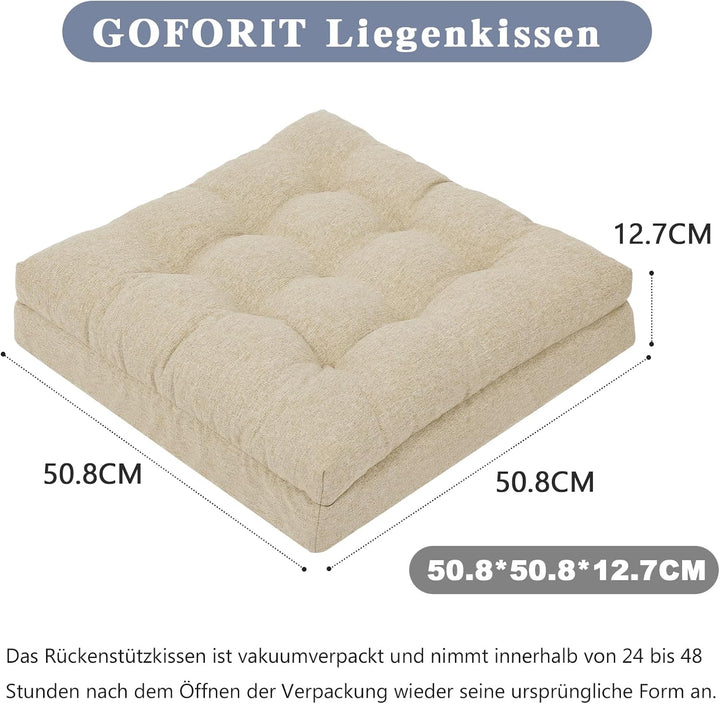 GOFORIT Sitzerhöhung für Ältere 50x50x12cm, Exklusives Zweilagiges Memory-Schaum Sitzkissen mit Star