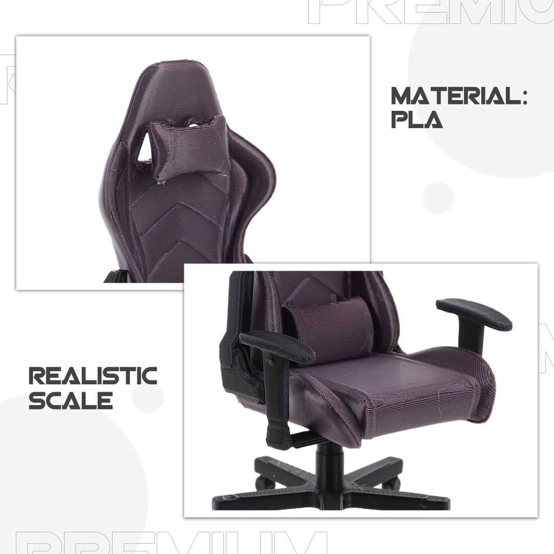 TOYANDONA Puppenhaus Möbel für Bürodekoration und Sammler Detaillierte Miniatur Büro Stuhl für Gamer