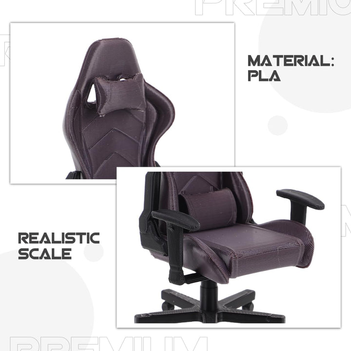 TOYANDONA Puppenhaus Möbel für Bürodekoration und Sammler Detaillierte Miniatur Büro Stuhl für Gamer