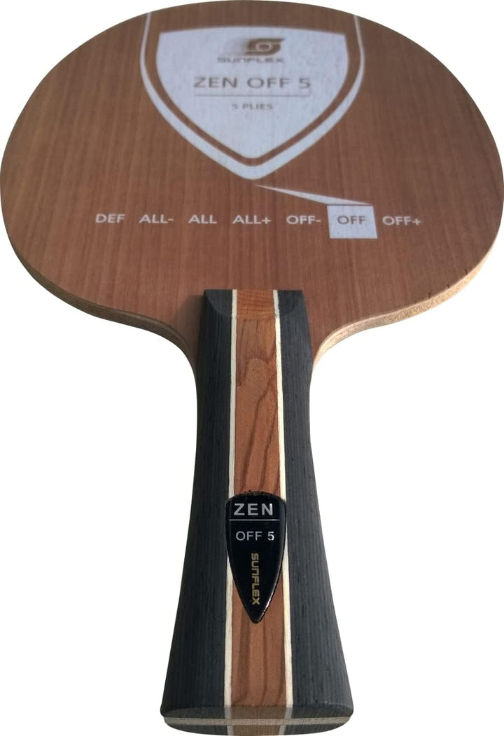 Sunflex Zen Off 5 Tischtennis-Holz | professionelles Offensiv Holz | 5 Furniere | Harter Anschlag un